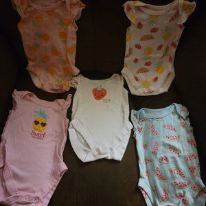 Newborn Girl short sleeve onesies